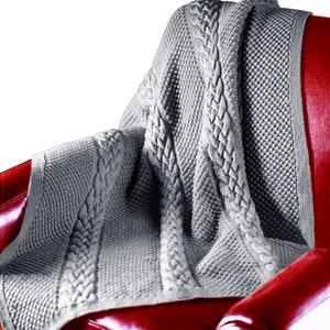 Aran Knit Pattern | Lattice & Cables Throw | Classic Irish Heirloom Blanket PDF Pattern Instant Download |