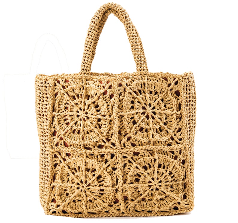 Large Raffa Bag Pattern Raffia Bag Crochet Pattern | Satchel's Bag Pattern in Raffia Yarn ...
