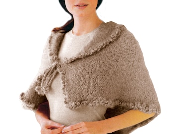 Easy Knitting Pattern, Chunky Short Cloak, LOVELY Capelet | Women's Poncho, Knitted Cape | Instant PDF Download