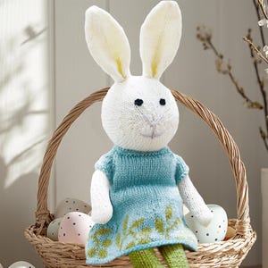 Bunny Girl Knitting Pattern | Easter Gift | DIY Easter Decor | Baby Soft Toy PDF Pattern Instant Download