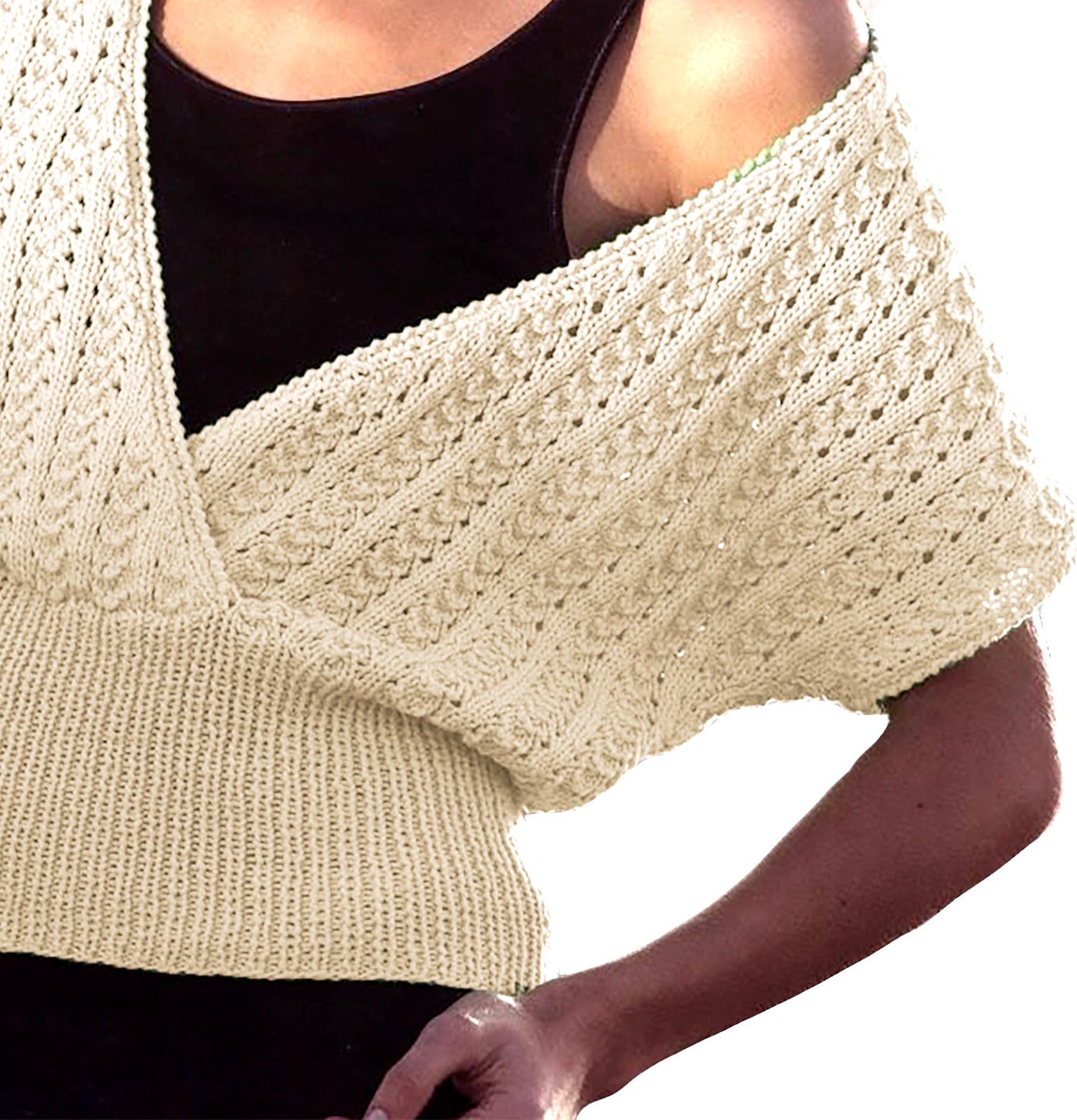 Off Shoulder Sweater, Layering Top | Easy Knitting Pattern Women's