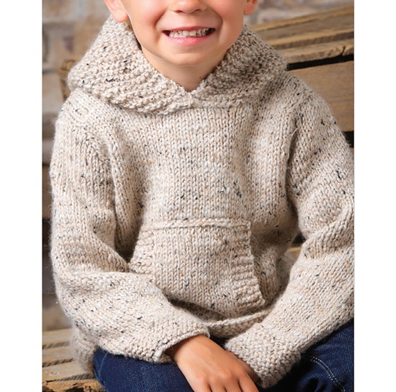 【oan】Dangar Warmer Hooded Knit Comfy Warm Hoodie Kids Knitting Pattern 2 to 8 Yrs. | Hooded