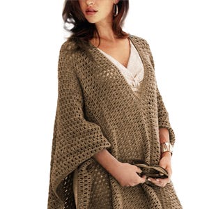 Schema all'uncinetto facile per copri allattamento all'uncinetto, poncho in pizzo a rete / morbide fasce da donna, top / download PDF