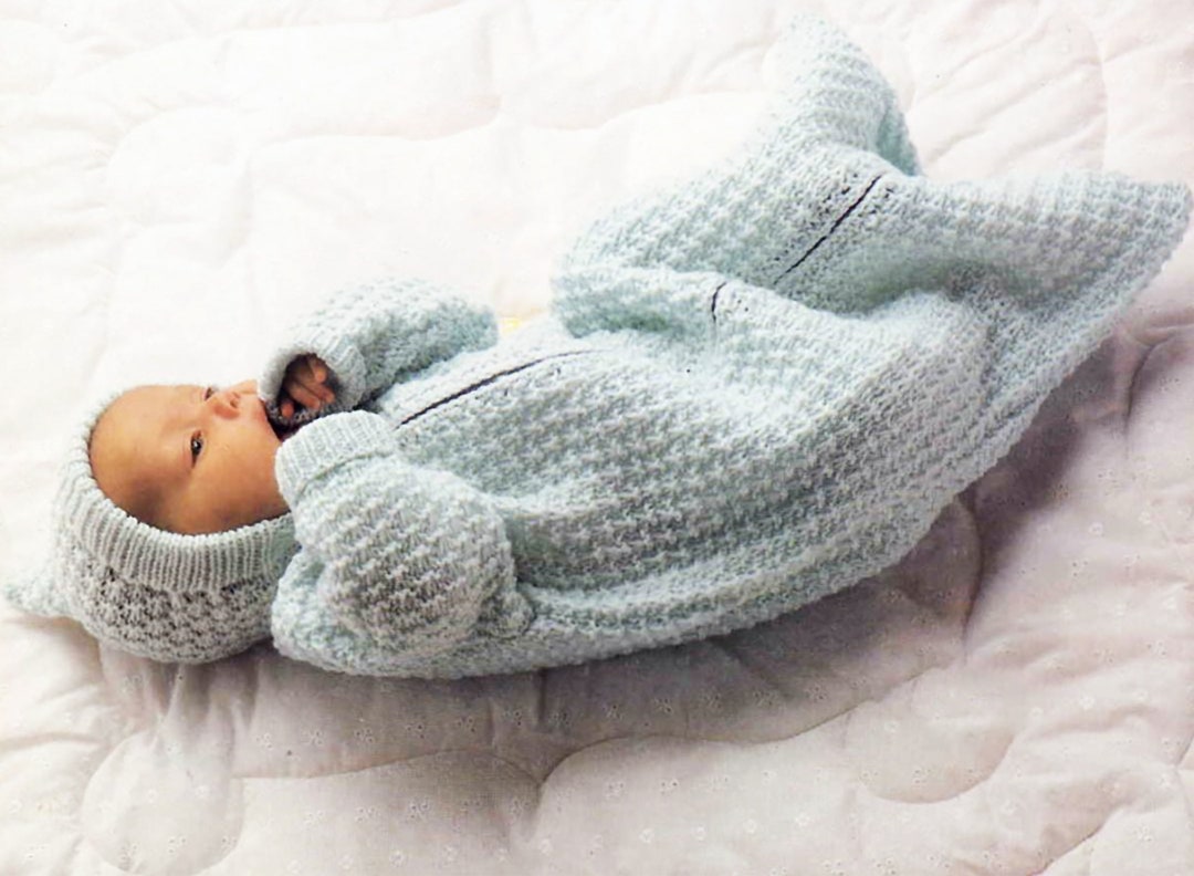 Baby Sleeping Bag Knitting Pattern PDF Pattern Baby Sleep Sack Easy