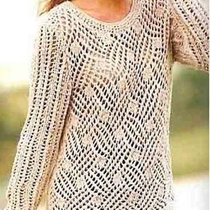 Gorgeous Lace Knit Sweater Spring & Summer Tee | Vintage Knitting Pattern | Women's Tops | PDF Download image 3