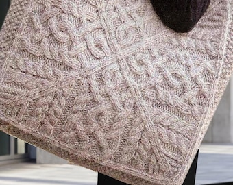 Women's Tote Bag Celtic Knots & Braids | Aran Knitting Pattern STUNNING Big Bag | PDF Pattern Instant Download