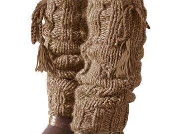 Girl's Leg Warmers, Chunky Knitting Pattern | | Vintage Pattern Instant PDF Download