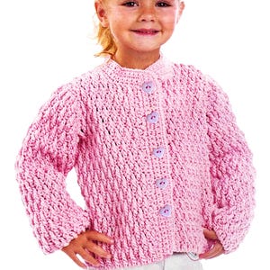 Little Girl Cardigan Crochet Pattern 2 to 8 yrs | Girls Lovely Kimono Style Jacket Pattern | PDF Download