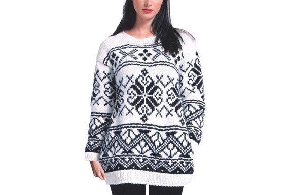 Pull à motif jacquard norvégien, Pull islandais Modèle de tricot