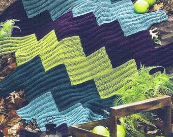 Patron PDF | Patchwork afghan facile à tricoter | Couverture de travail de belle couleur, modèle de tricot pour débutants, téléchargement immédiat