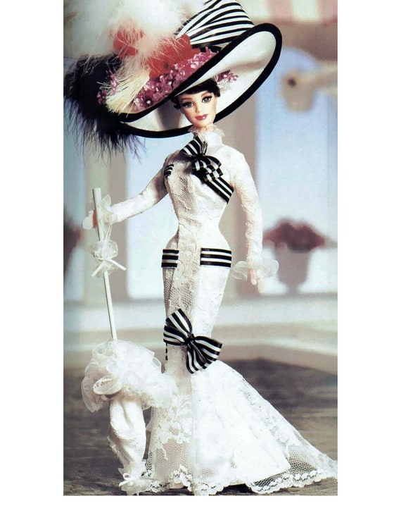 My Fair Lady's Ascot Dress PDF Sewing Pattern for Doll Audrey  Fabulous Movie Dress as Eliza Doolittle