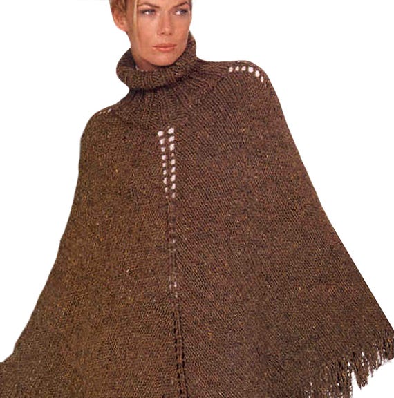 NJIEzhao Poncho Tricoté Femme Automne Hiver - Châle Cape Chaud Et Élégant, Modèle Khaki