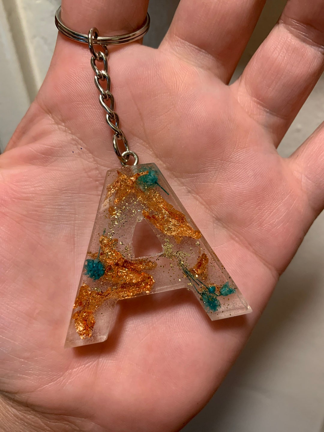 Glitter Resin Keychains Etsy