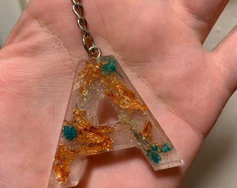 Glitter resin keychains