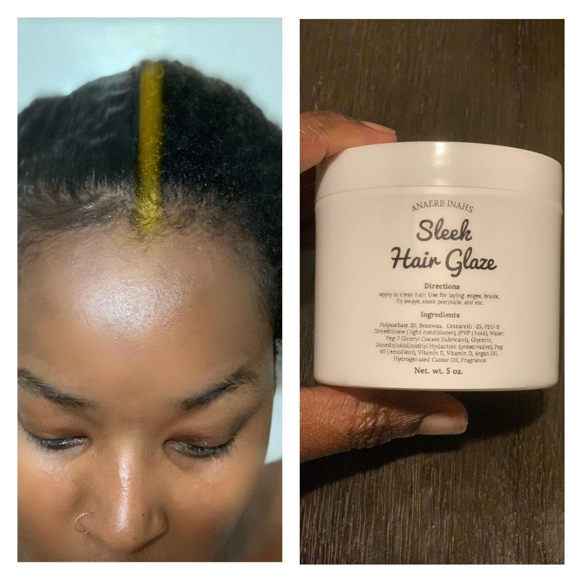 Sleek Hair Glaze Braid Gel Edge Control Gel Sleek Ponytail Etsy