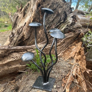 Magic Mushroom Sculpture, Weird Sculpture, Steel Sculpture, Mushroom, Mushroom Statue, Metal Mushroom, Metal Sculpture, Mushroom decor,