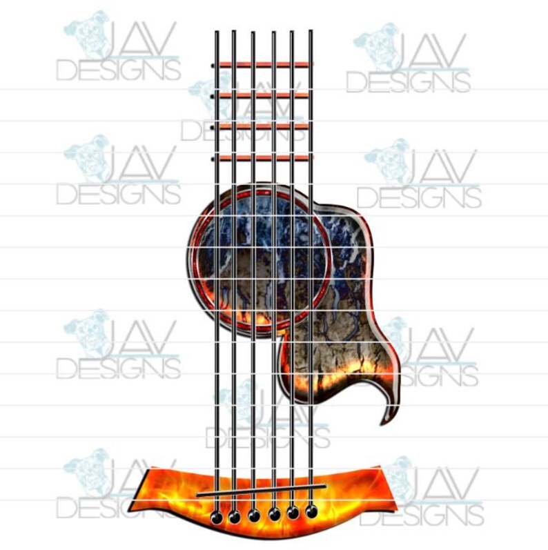 Download Guitar SVG for Tumblers Water Slides Sublimation | Etsy