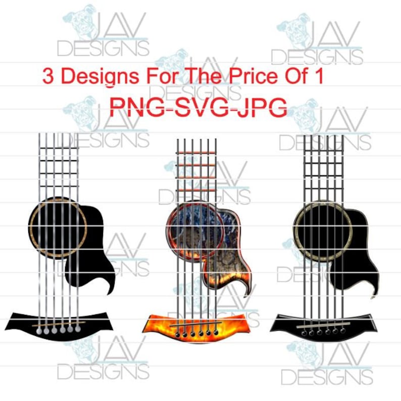 Download Guitar SVG for Tumblers Water Slides Sublimation | Etsy