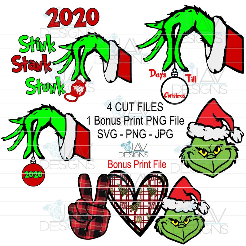 Download Stink Stank Stunk Grinch Christmas Ornament SVG PNG JPG Bonus | Etsy