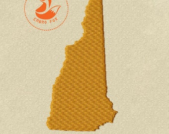 Diseño de bordado de New Hampshire -archivo de bordado descargable-