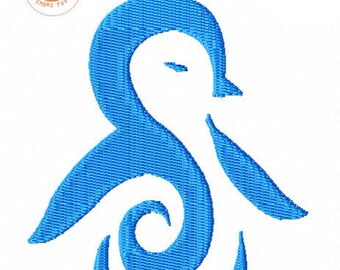 Tribal Penguin Bordado Diseño - descargable -
