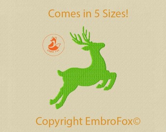Diseño de bordado de reno ~ ¡Disponible en 6 tamaños! ~ (Archivo de bordado descargable)