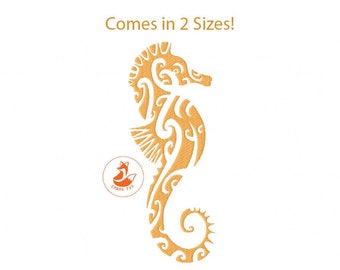 Tribal Seahorse Embroidery Design ( archivo de bordado descargable)