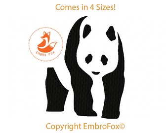 Panda bordado diseño (archivo descargable) - Viene es de 4 tamaños!