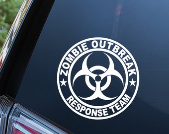 Zombie Outbreak Response Team Crâne Autocollant Vinyle Autocollant pour voiture ou ordinateur portable