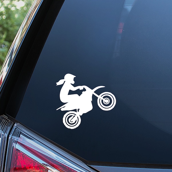 Female Motocross Sticker For Car Window, Bumper, or Laptop. Free Shipping!