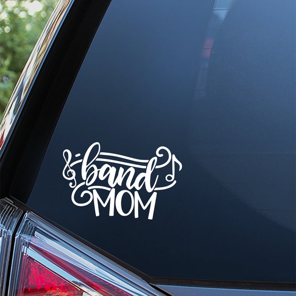 Band Mom Sticker For Car Window, Bumper, or Laptop. Free Shipping!