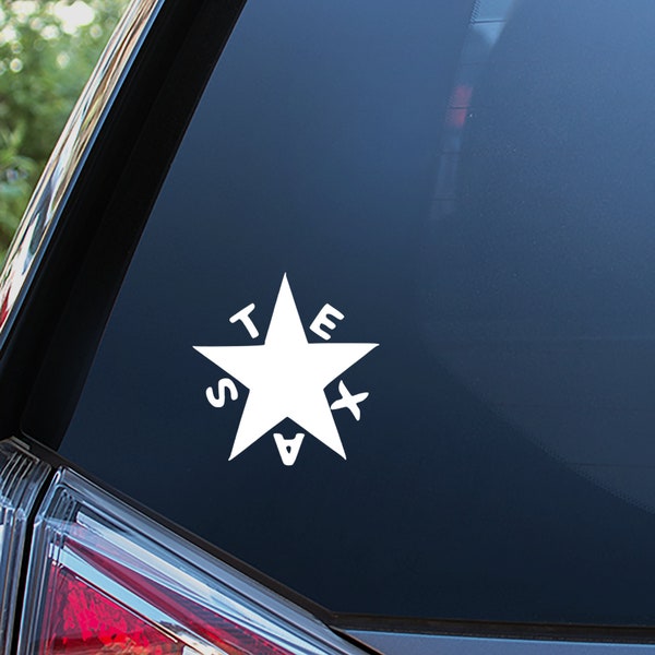 Texas Star Sticker For Car Window, Bumper, or Laptop. Free Shipping!