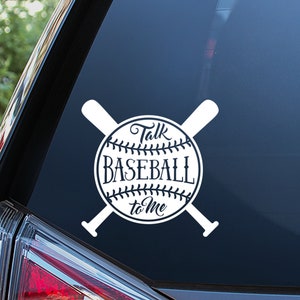 Talk Baseball To Me Sticker Sticker For Car Window, Bumper, or Laptop. Free Shipping!