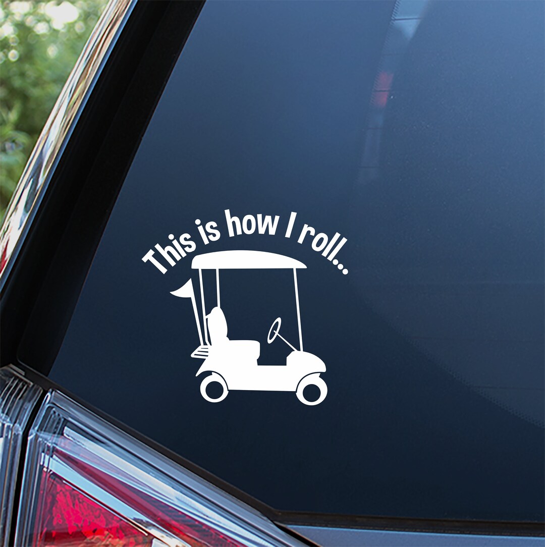 Golf Cart Sticker for Car Window, Bumper, or Laptop. Free Shipping - Etsy