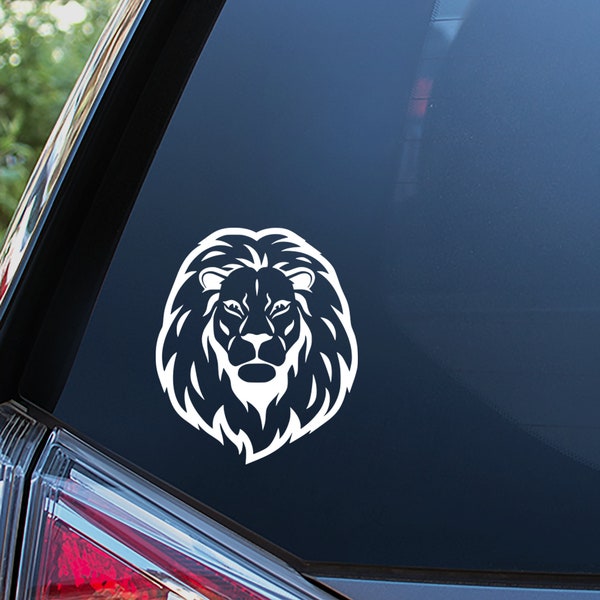 Lion Head Sticker For Car Window, Bumper, or Laptop. Free Shipping!