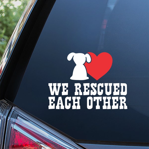 Rescue Dog Sticker For Car Window, Bumper, or Laptop. Free Shipping!