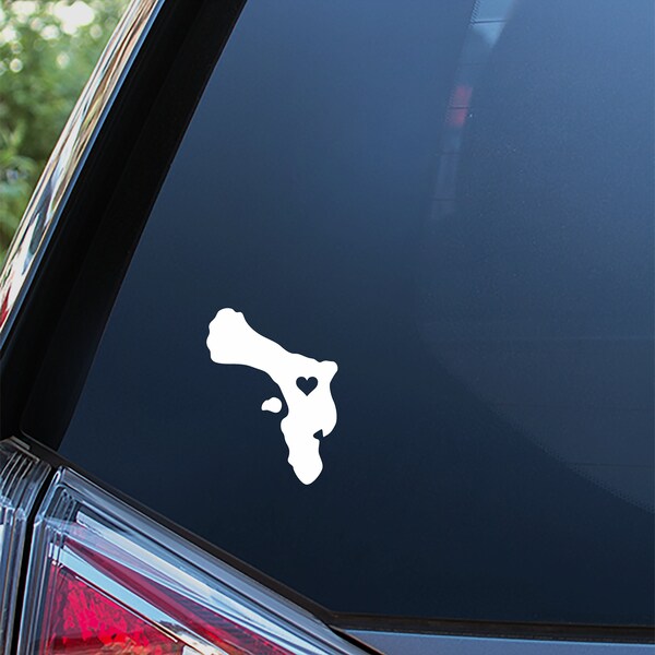 Bonaire Heart Sticker For Car Window, Bumper, or Laptop. Free Shipping!