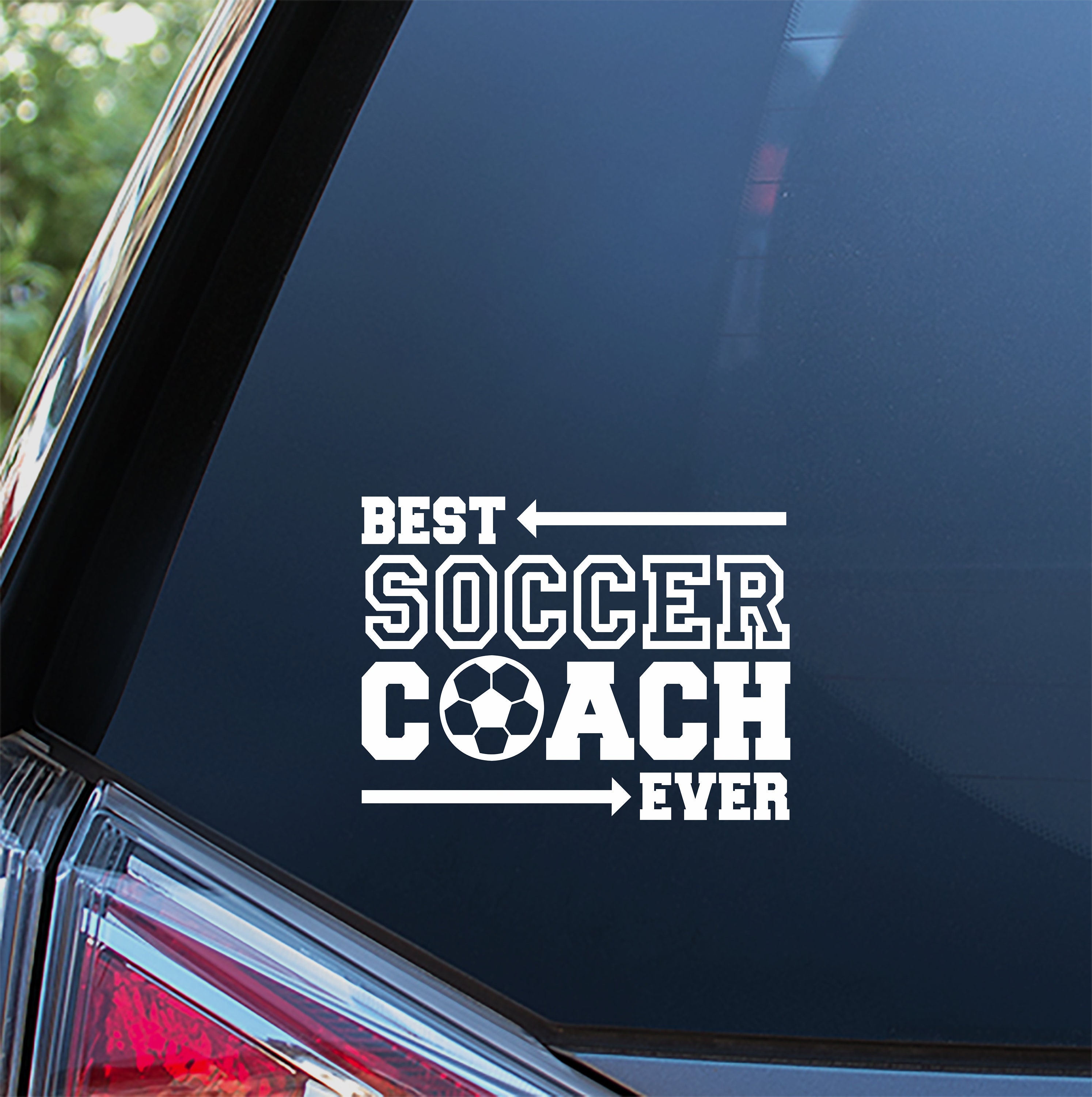 Best Soccer Coach Ever Sticker for Car Window Bumper or -  Denmark