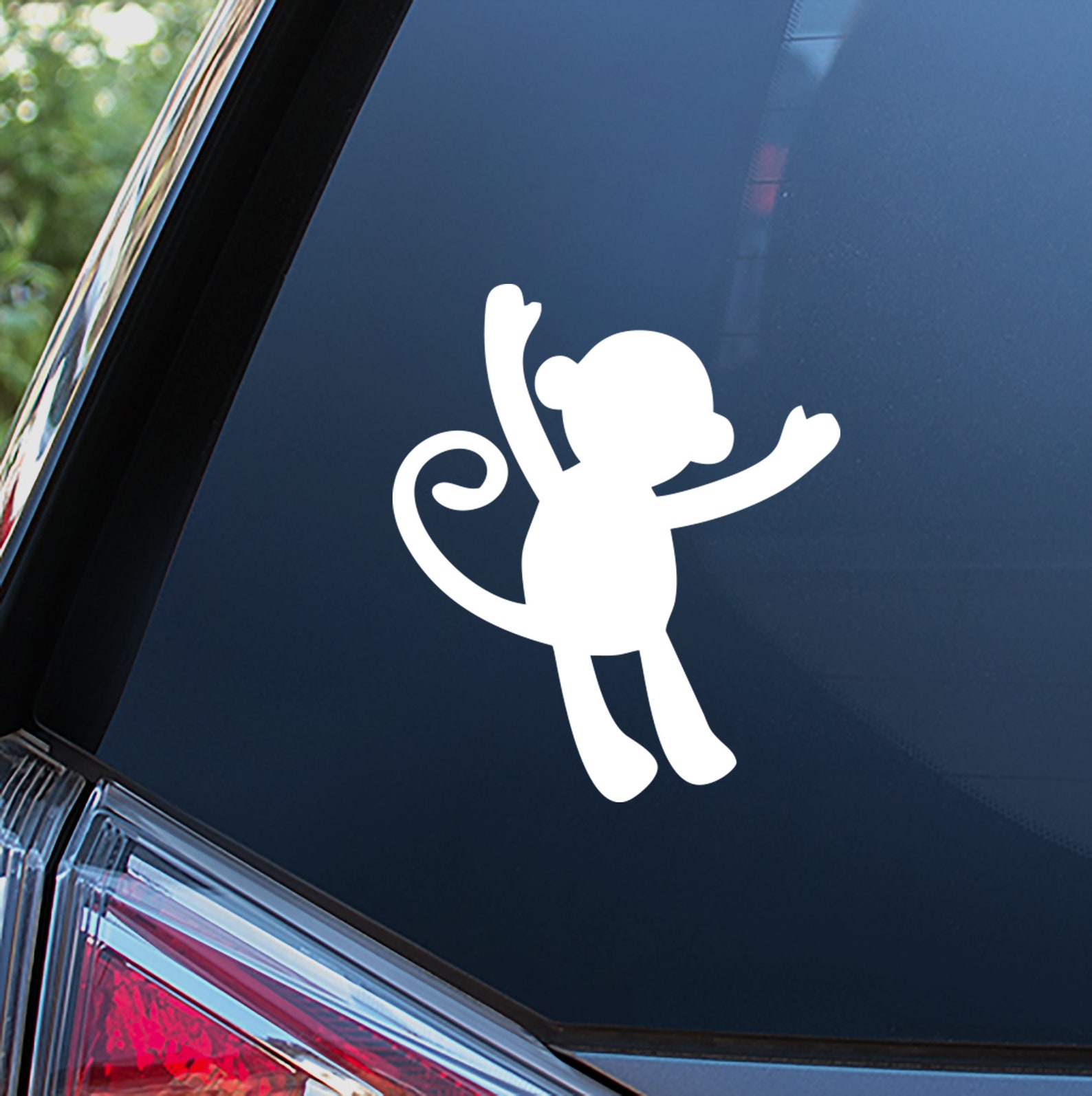 Monkey Sticker For Car Window Bumper or Laptop. Free Etsy