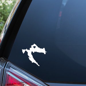 Croatia Heart Sticker For Car Window, Bumper, or Laptop. Free Shipping!