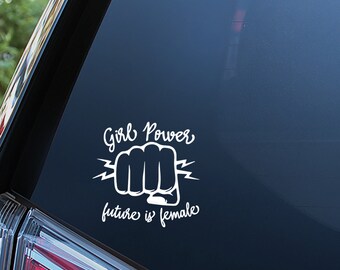 Girl Power Sticker For Car Window, Bumper, or Laptop. Free Shipping!