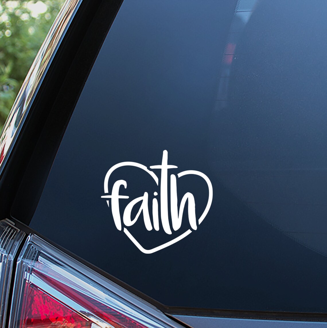 Faith Heart Sticker for Car Window Bumper or Laptop. Free Etsy