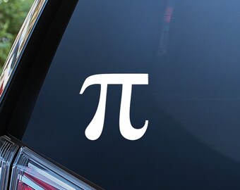 Pi Symbol Sticker For Car Window, Bumper, or Laptop. Free Shipping!