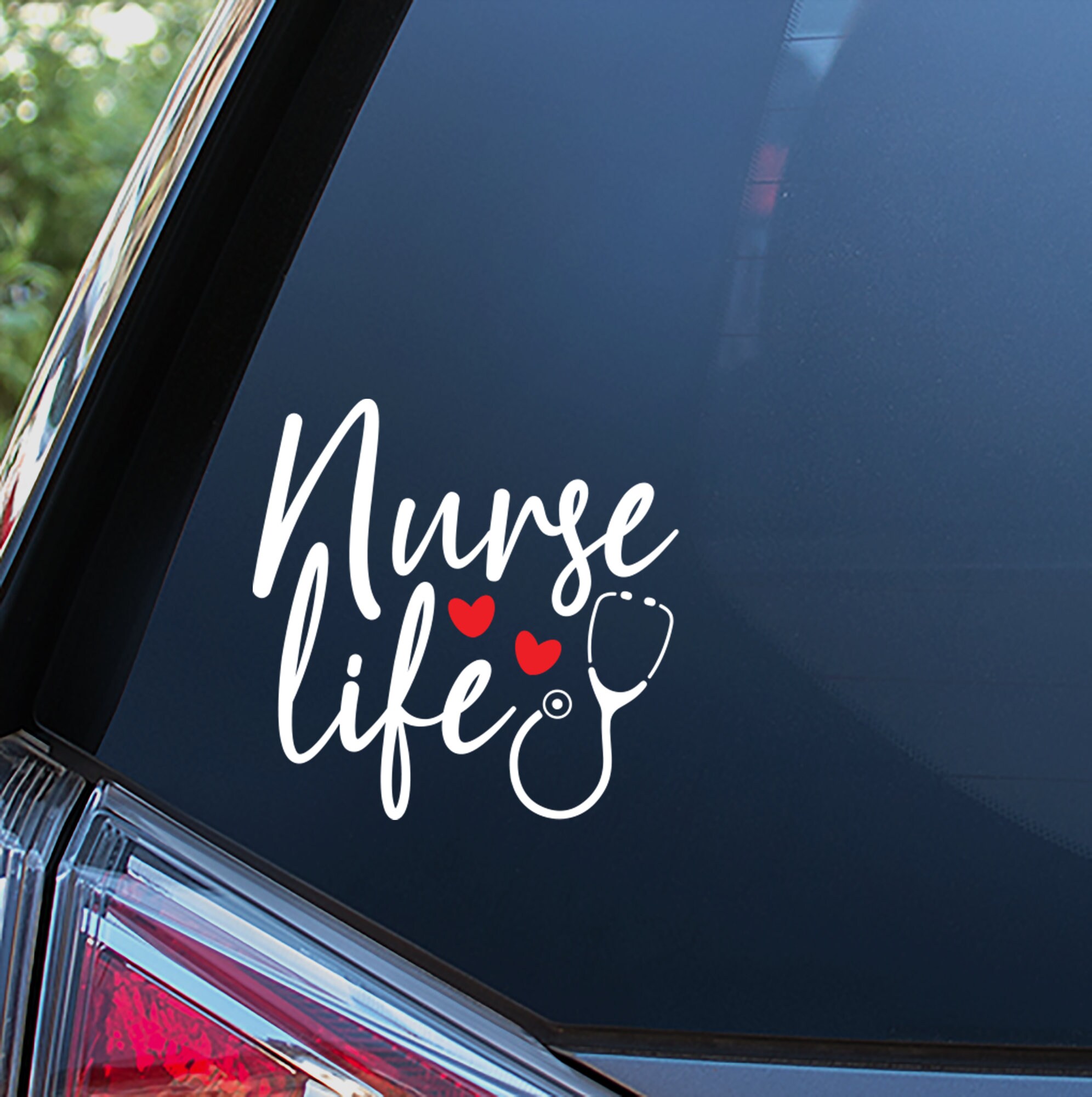 Nurse life car decal deals