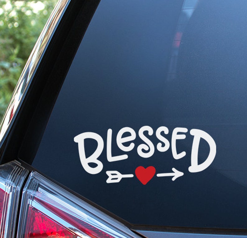 Blessed Heart & Arrow Sticker for Car Window Bumper or - Etsy