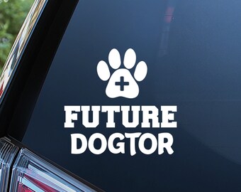 Dog Doctor Vet Sticker For Car Window, Bumper, or Laptop. Free Shipping!