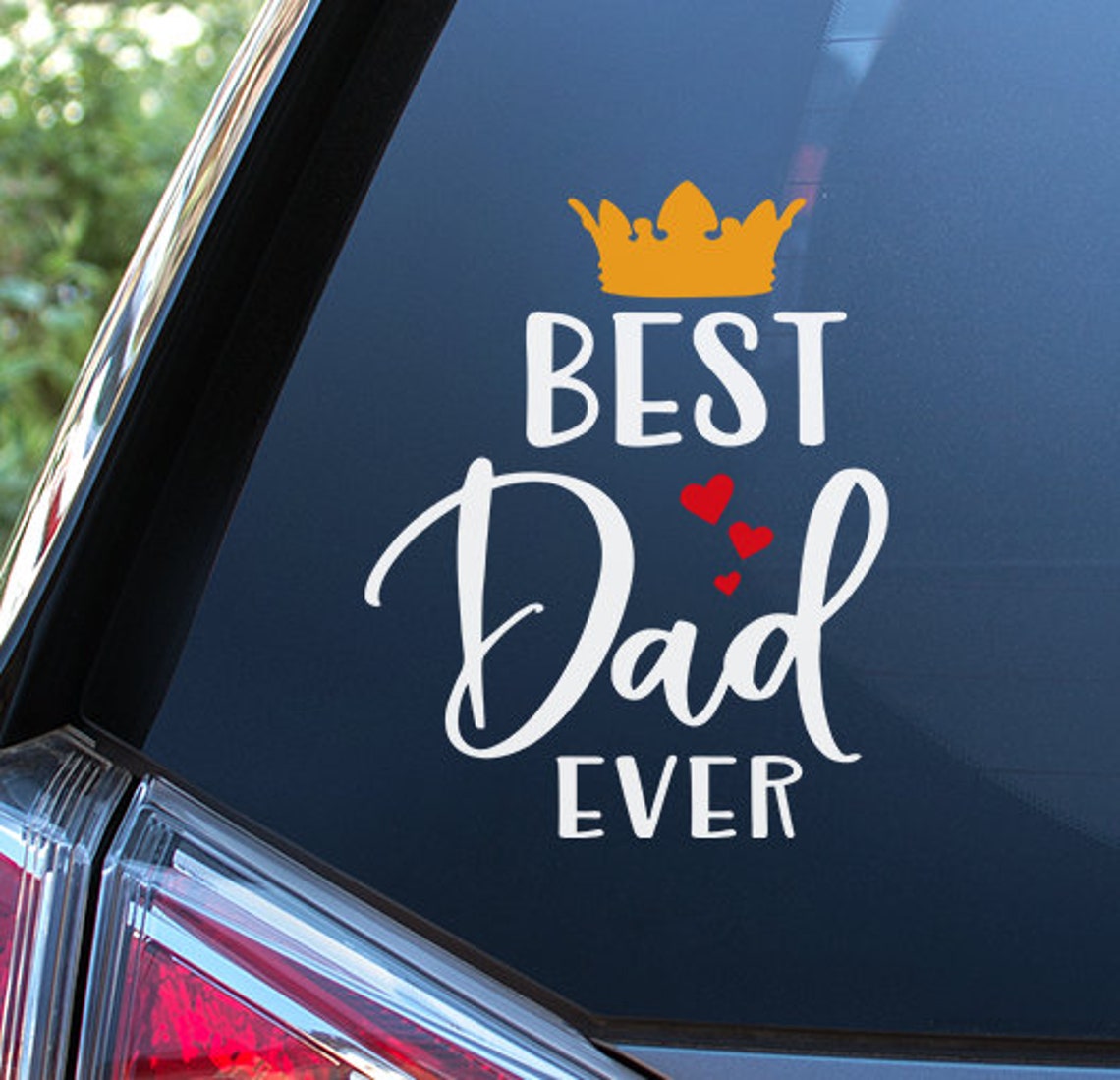 Best Dad Ever Sticker for Car Window Bumper or Laptop. Free Etsy