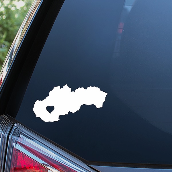 Slovakia Heart Sticker For Car Window, Bumper, or Laptop. Free Shipping!