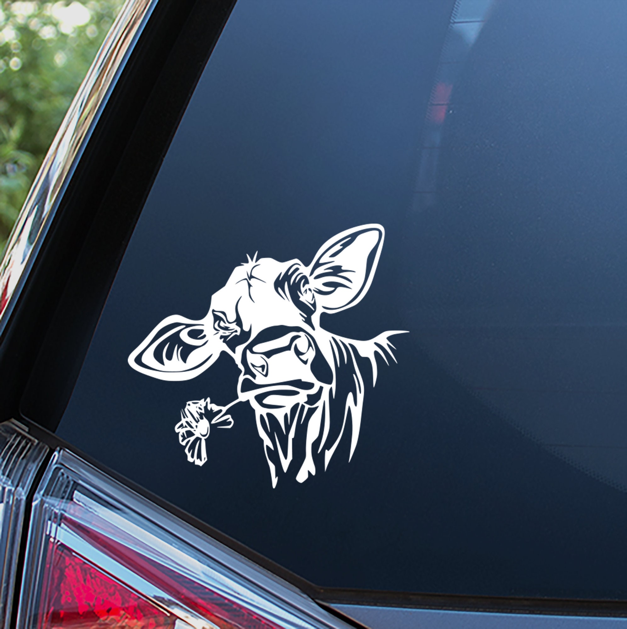 Cow car decal deals
