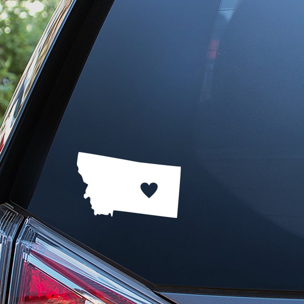 Montana Heart Love Sticker For Car Window, Bumper, or Laptop. Free Shipping!